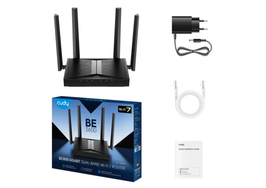Wireless Mesh Router Cudy WR3600/BE3600 WiFi 7/EXT4x5dBi/1W/4LAN