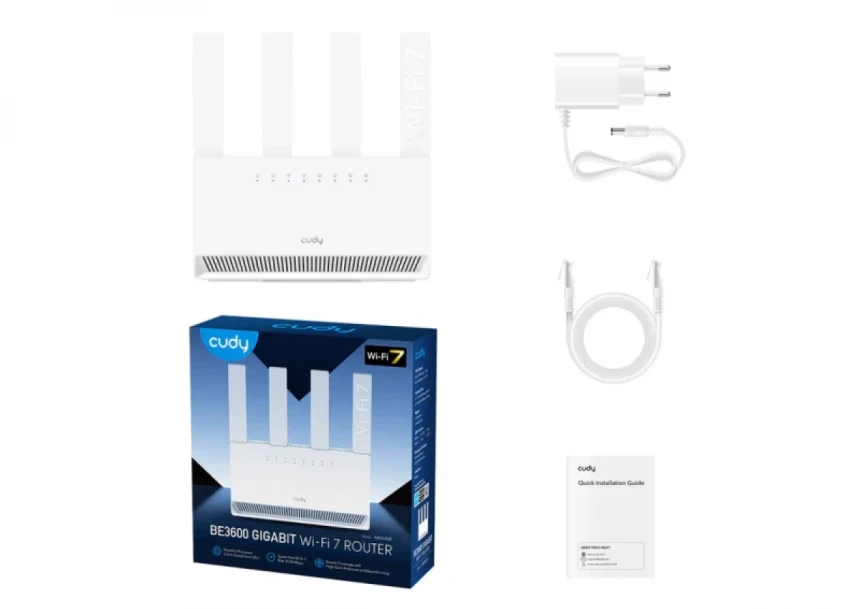 Wireless Mesh Router Cudy WR3600E/BE3600 WiFi 7/EXT4x5dBi/1W/4LAN