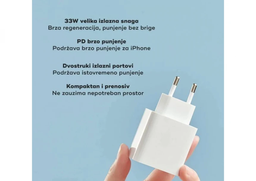 Xiaomi Mi 33W zidni punjač  (Type-A+Type-C)