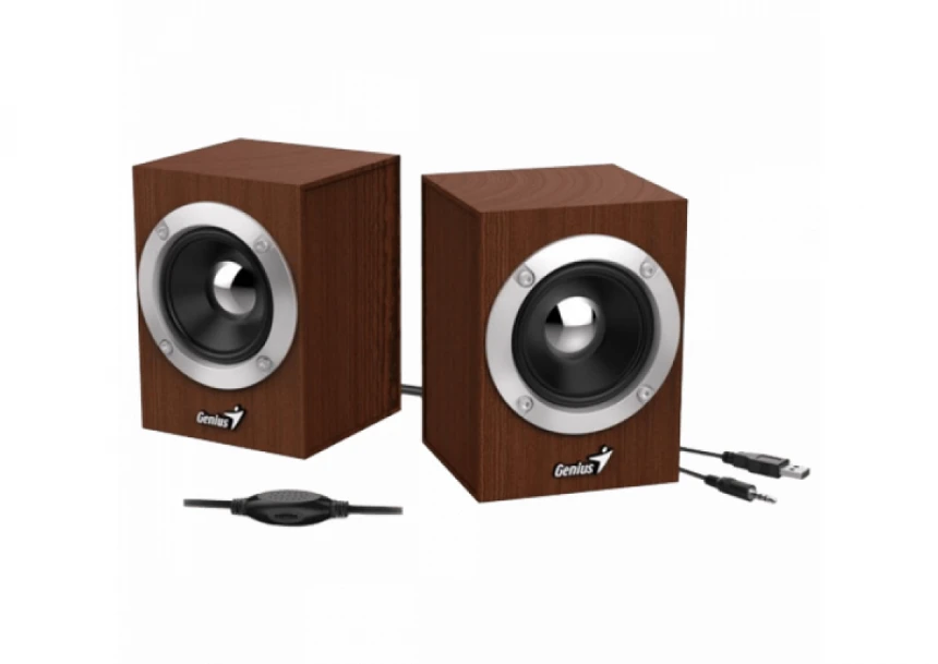 Zvucnici 2.0 Genius SP-HF280 USB Wood