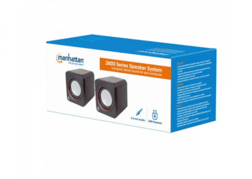 Zvučnici 2.0 Manhattan 161435, 6W black