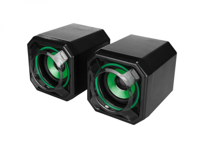 Zvučnici 2.0 Mikado MD-177 5Wx2 USB zeleno crni