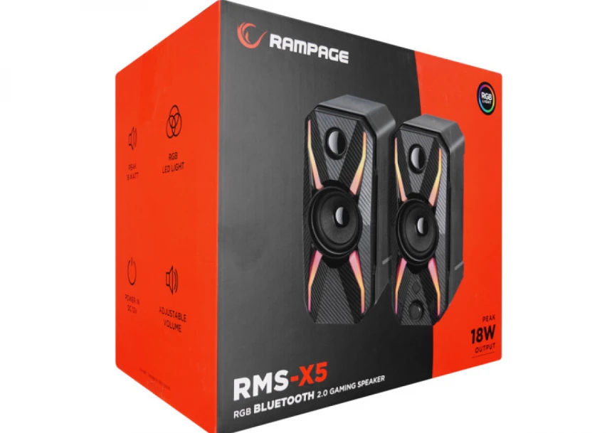 Zvučnici 2.0 Rampage RMS-X5 3Wx2 USB RGB