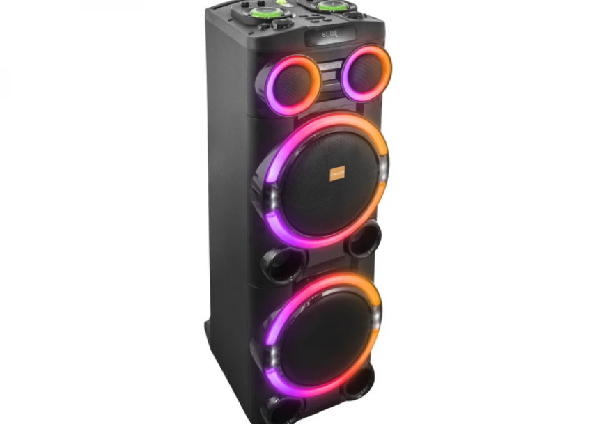 Zvucnik Mikado MD-104KP 200W, 12V 14000mAh USB, Bluetooth, micro SD crni